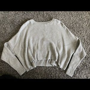 cropped chunky sweater
